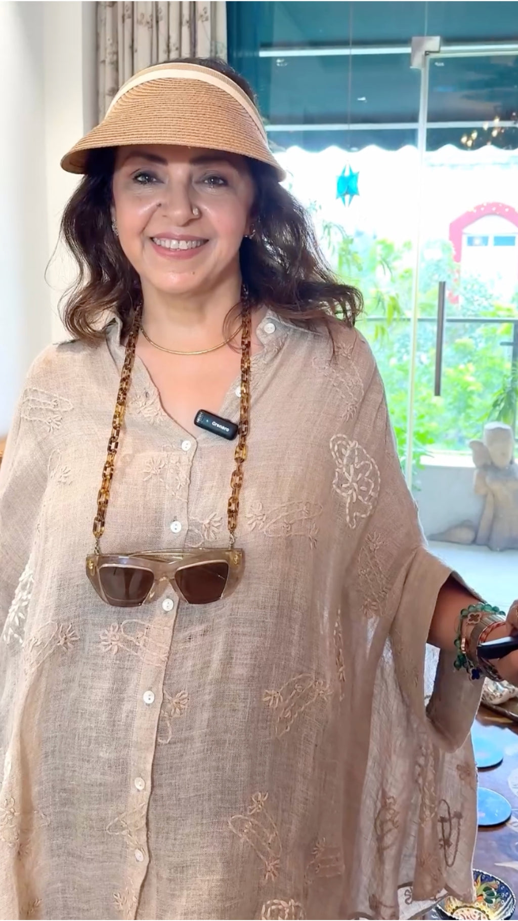 Beautiful Flower Hand Embroidered Linen Top