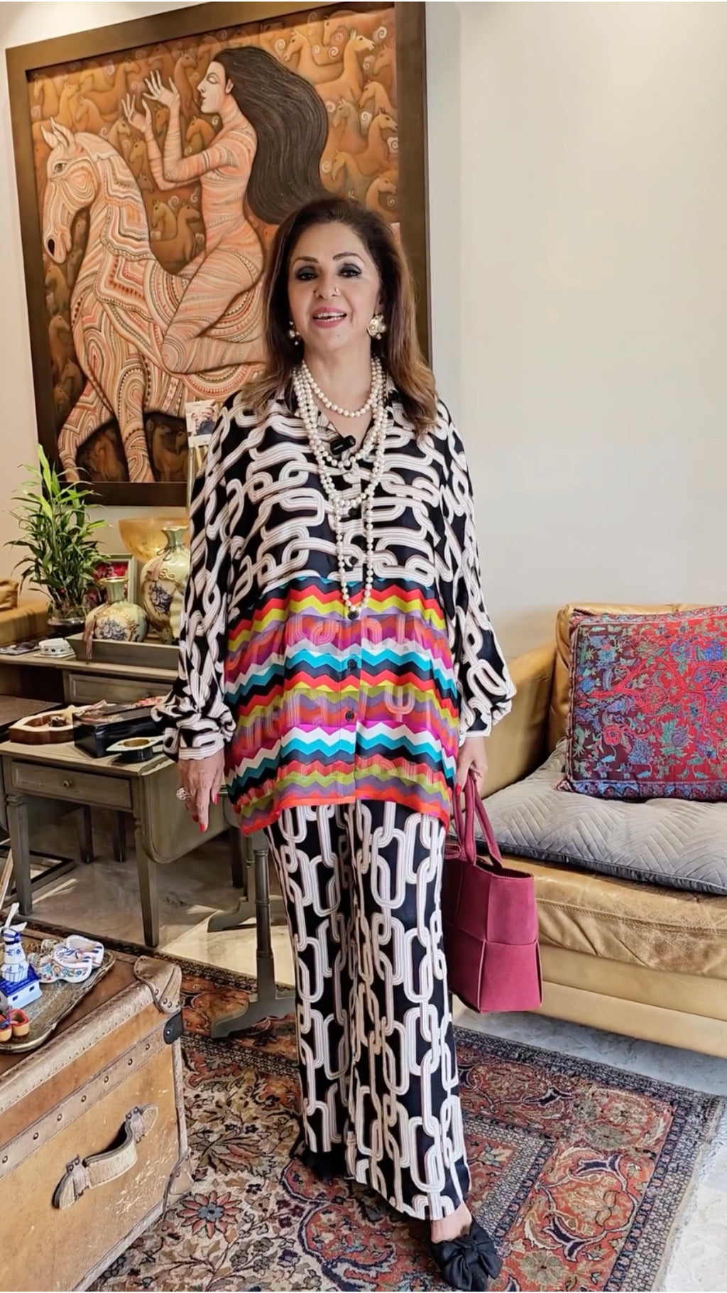 A Beautiful Cotton Crepe Breathable Comfortable Outfit in Batwing Style