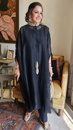 Beautiful Organza & Cotton silk Fusion Outfit with Cudana & Zardozi Handwork