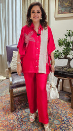 Beautiful Cotton Silk Blended Kaftan Style Co-ord Set