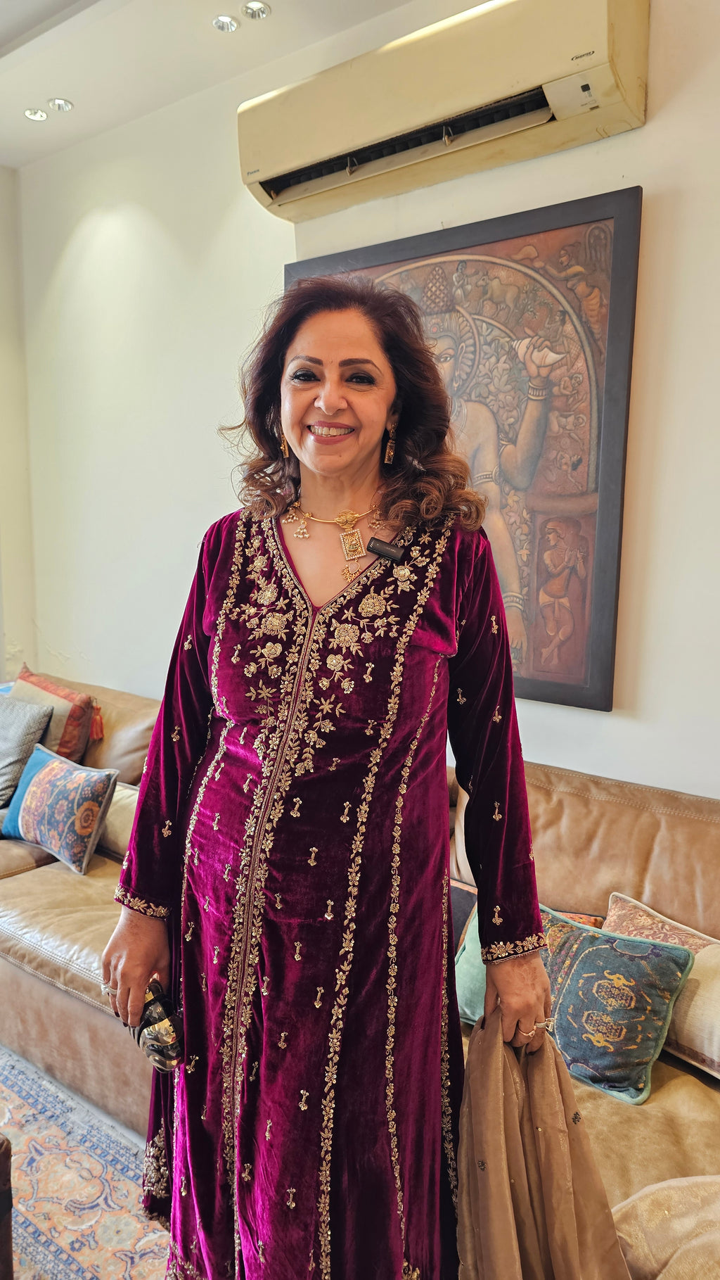 Gorgeous Plush Emerald Silk Velvet Top and Bottom with Hand Embroidery, Dabka work with Tissue Dupatta