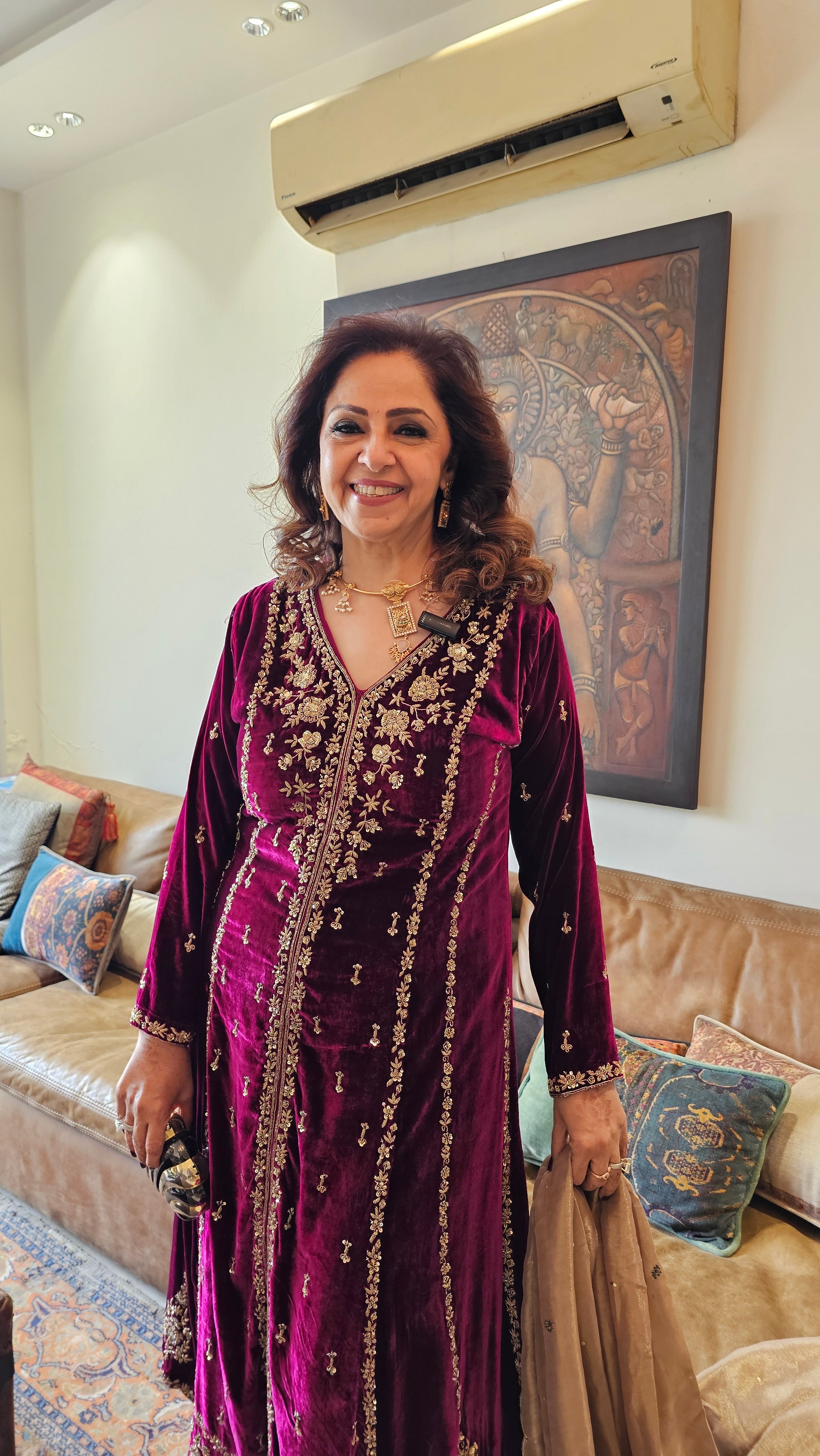 Gorgeous Plush Emerald Silk Velvet Top and Bottom with Hand Embroidery, Dabka work with Tissue Dupatta