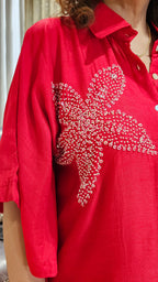 Beautiful Cotton Silk Blended Kaftan Style Co-ord Set
