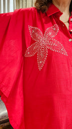 Beautiful Cotton Silk Blended Kaftan Style Co-ord Set