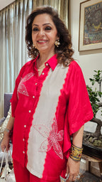 Beautiful Cotton Silk Blended Kaftan Style Co-ord Set