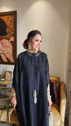 Beautiful Organza & Cotton silk Fusion Outfit with Cudana & Zardozi Handwork