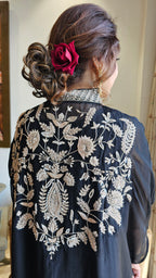 Beautiful Organza & Cotton silk Fusion Outfit with Cudana & Zardozi Handwork