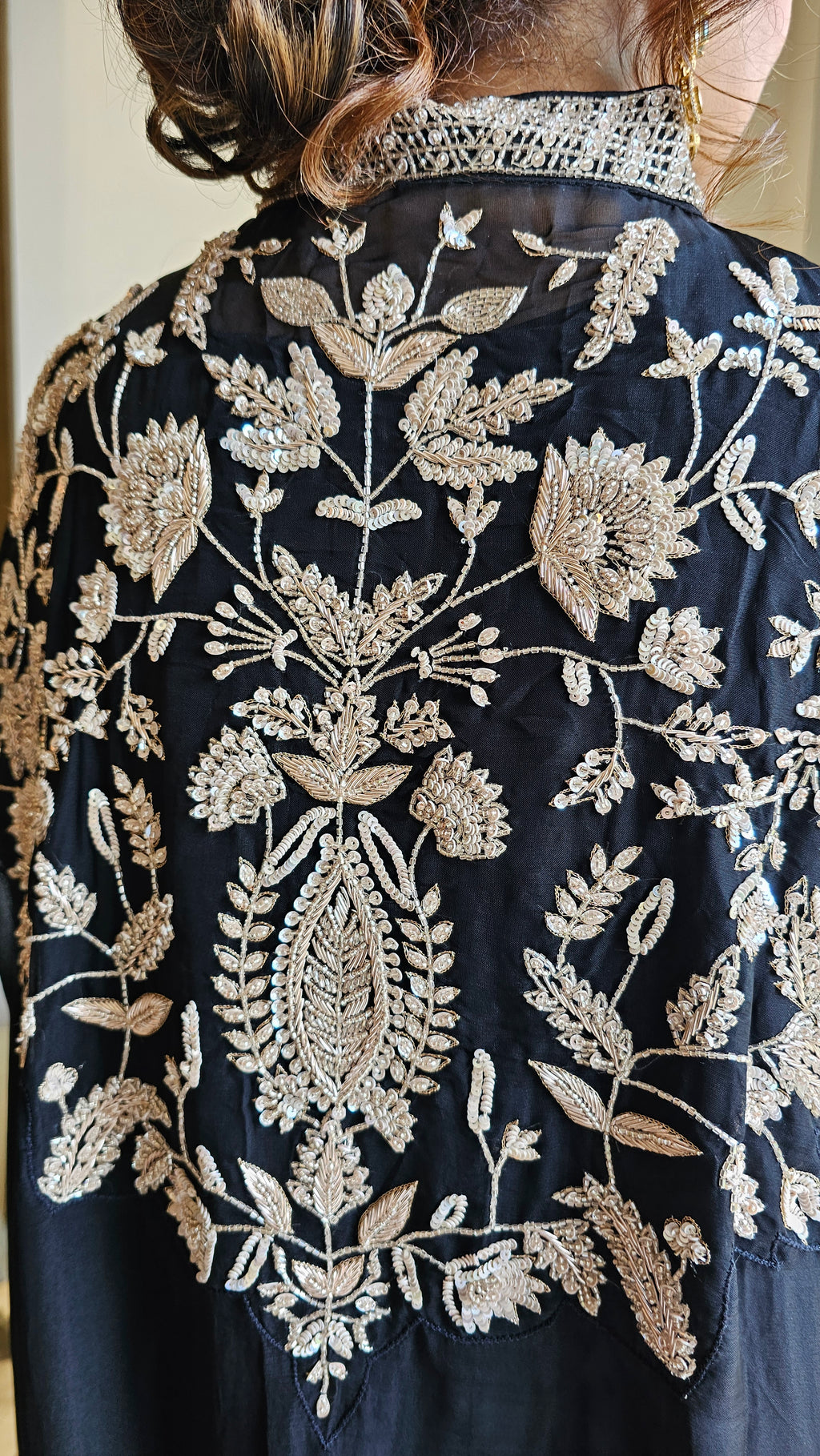 Beautiful Organza & Cotton silk Fusion Outfit with Cudana & Zardozi Handwork