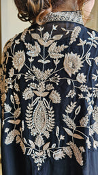 Beautiful Organza & Cotton silk Fusion Outfit with Cudana & Zardozi Handwork