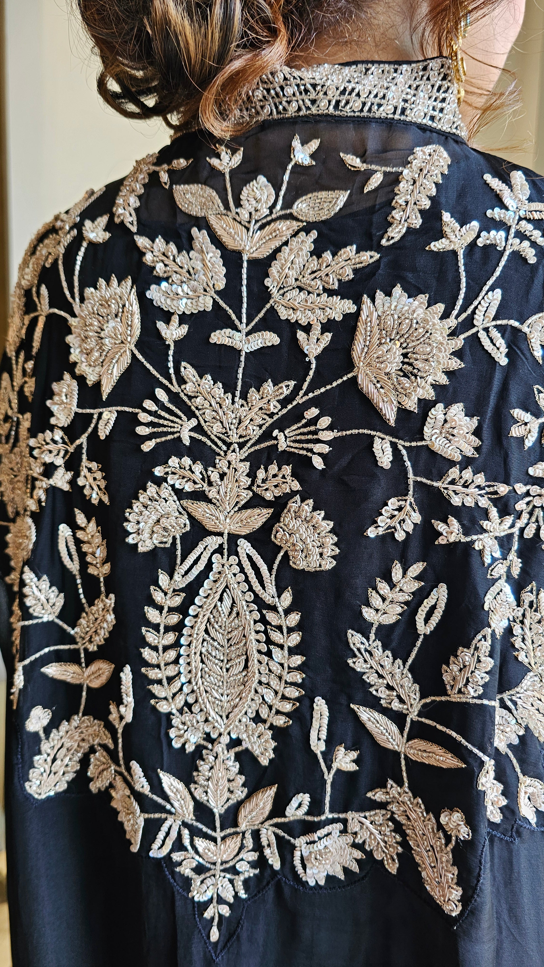 Beautiful Organza & Cotton silk Fusion Outfit with Cudana & Zardozi Handwork