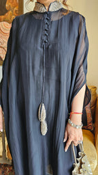 Beautiful Organza & Cotton silk Fusion Outfit with Cudana & Zardozi Handwork