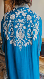 Beautiful Organza & Cotton silk Fusion Outfit with Cudana & Zardozi Handwork