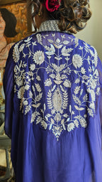 Beautiful Organza & Cotton silk Fusion Outfit with Cudana & Zardozi Handwork