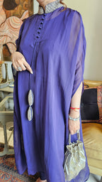 Beautiful Organza & Cotton silk Fusion Outfit with Cudana & Zardozi Handwork