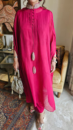 Beautiful Organza & Cotton silk Fusion Outfit with Cudana & Zardozi Handwork