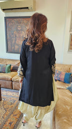 Beautiful Blended Silk Fusion Outfit with Gorgeous Handwork