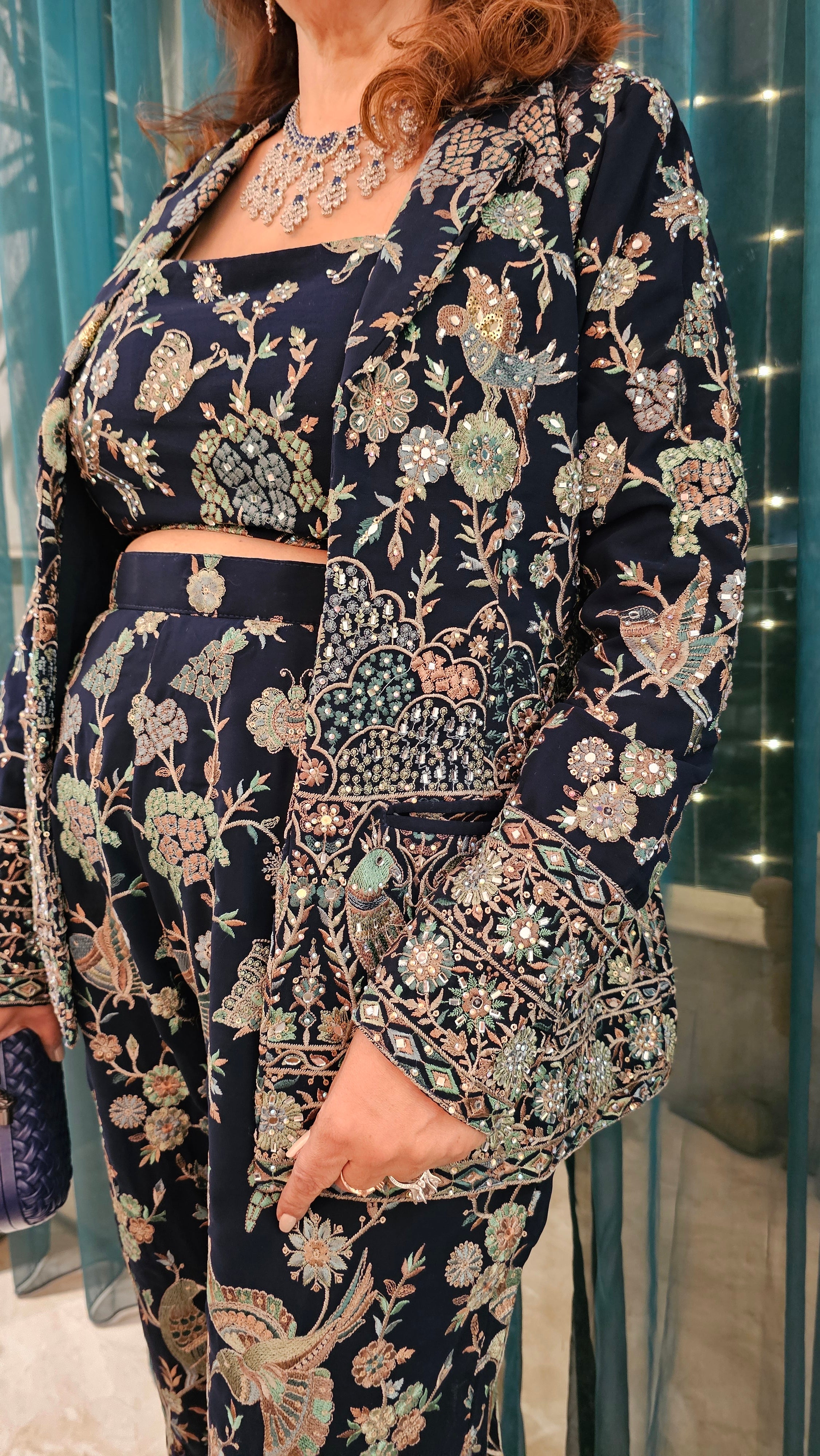 Beautiful Georgette 3 piece Set with Resham and Hand work