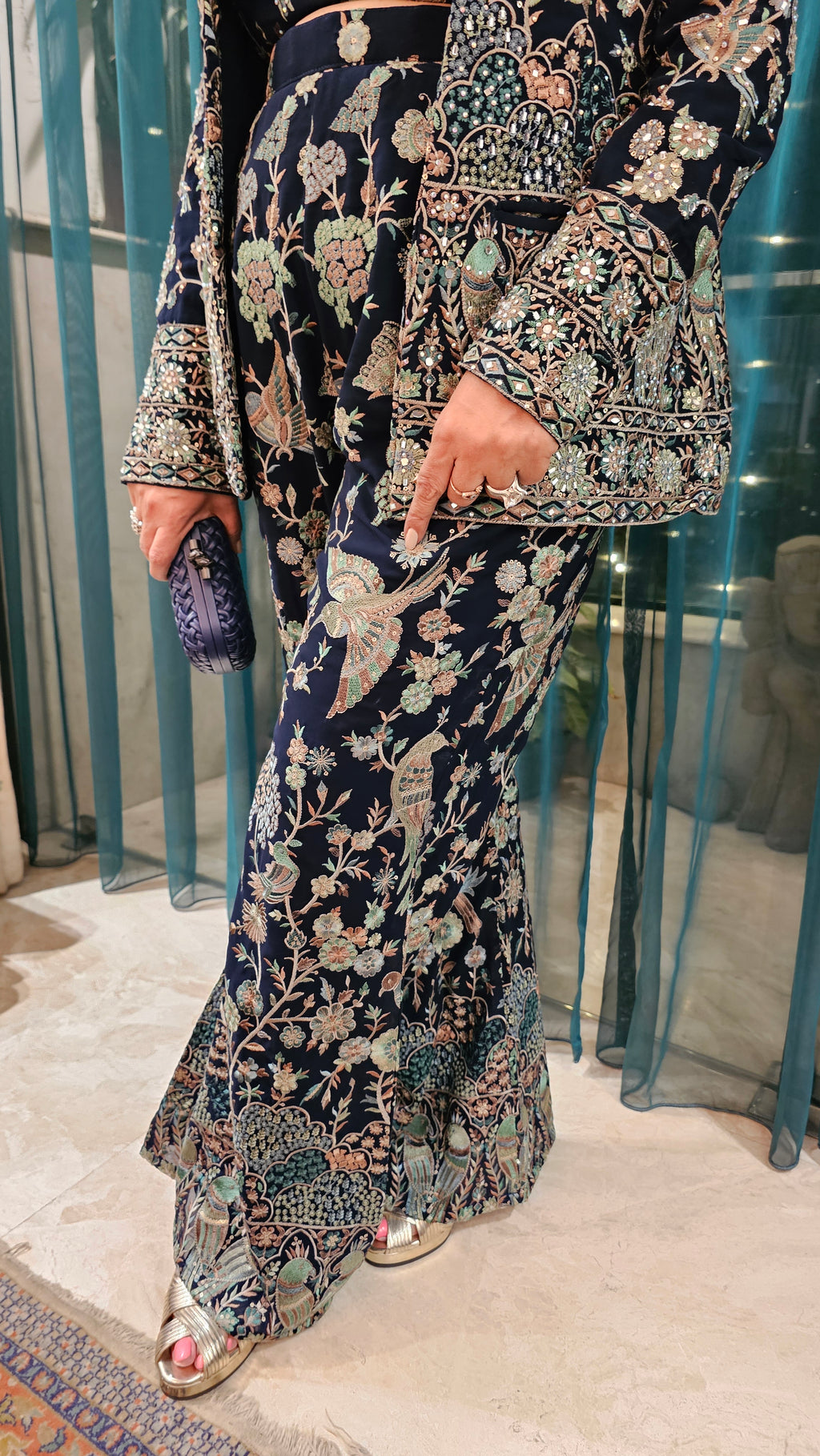 Beautiful Georgette 3 piece Set with Resham and Hand work