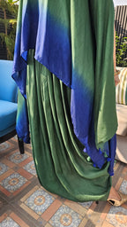 A Head Turner Combination Dyed 3 Piece Silk Outfit Fully Hand Embroidered