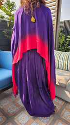 A Head Turner Combination Dyed 3 Piece Silk Outfit Fully Hand Embroidered