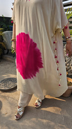 A Stunning Tie and Dye Hand Embroidered Georgette Outfit