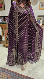 A Stunning Digital Print Satin Silk 3 Piece Outfit