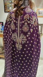 A Stunning Digital Print Satin Silk 3 Piece Outfit