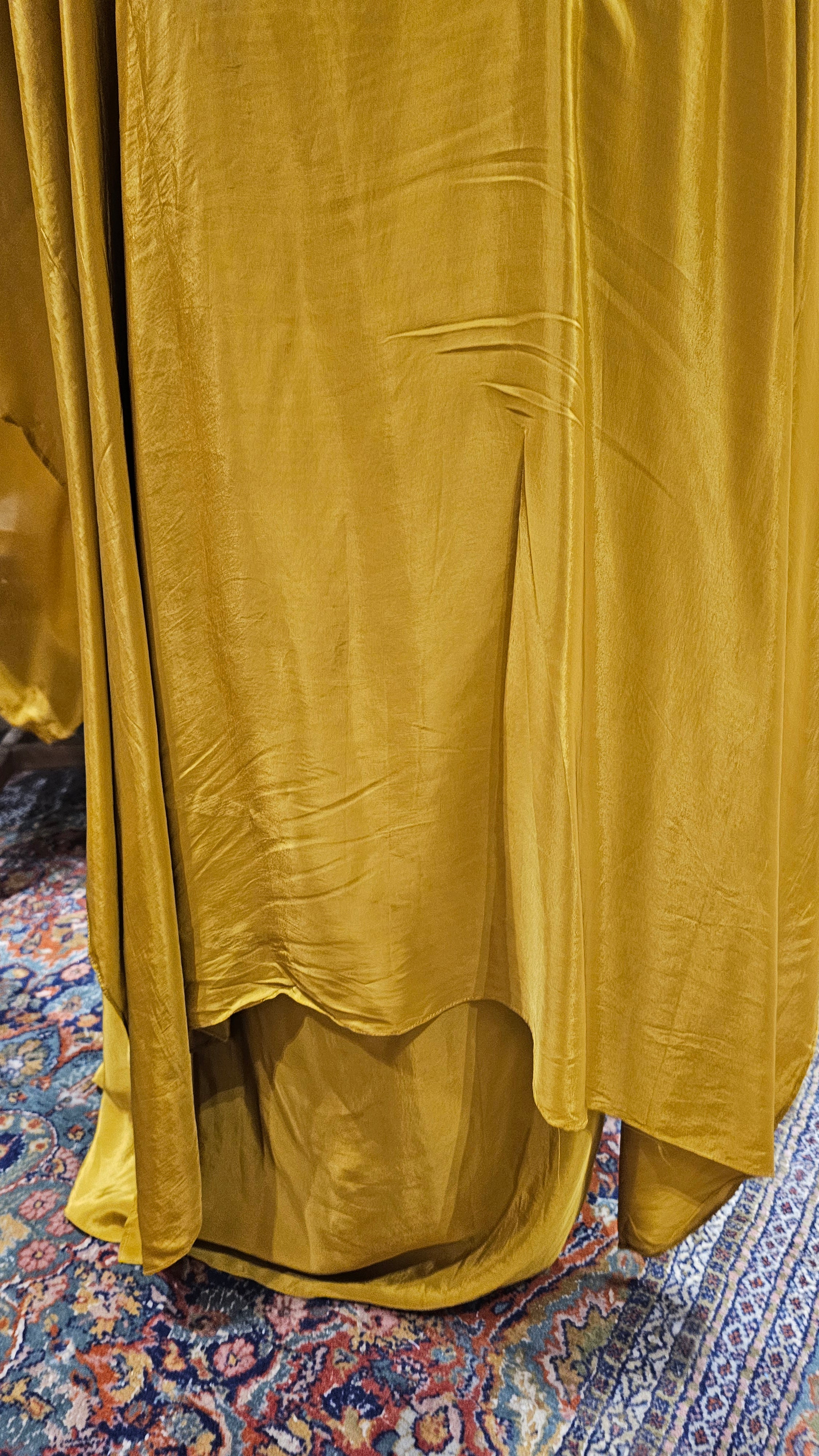 Stunning 3 Piece Drape Skirt With Asymmetric Hand Embroidered Cape