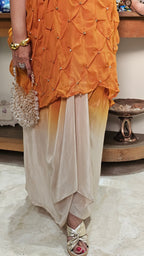 Gorgeous Bandhej With a Twist Hand Embroidered Sippi Work and Dabka