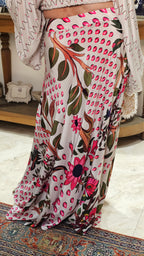 Vibrant Digital Printed Carpe Outfit With Hand Embroidered Belt and Cuff