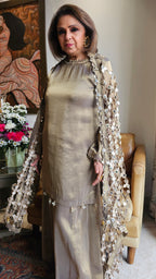 Beautiful Wispy Tissue Top & Bottom With Jali Dupatta