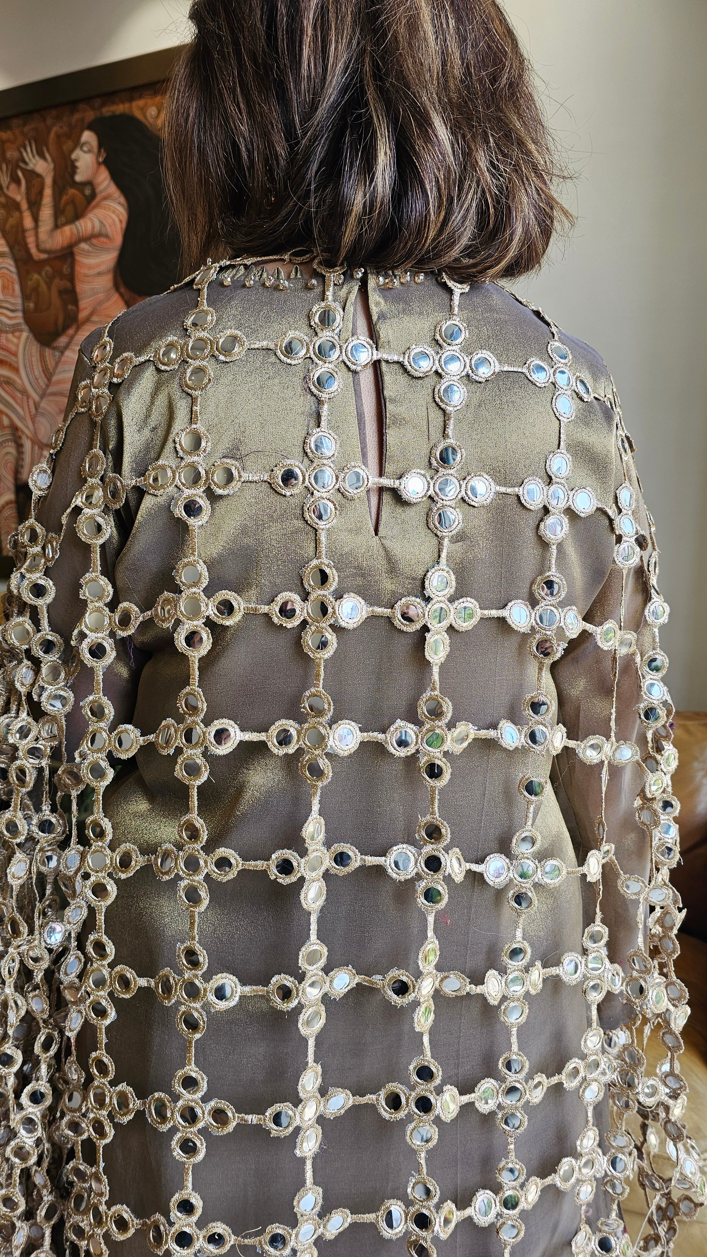 Beautiful Wispy Tissue Top & Bottom With Jali Dupatta