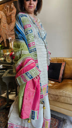 Beautiful tissue top, Bottom & Dupatta embellished with gota patti & mirror work