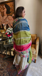 Beautiful tissue top, Bottom & Dupatta embellished with gota patti & mirror work