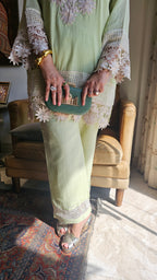 Stunning Pure Mul-Mul Co-ord set trimmed with Beautiful laces