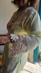 Stunning Pure Mul-Mul Co-ord set trimmed with Beautiful laces