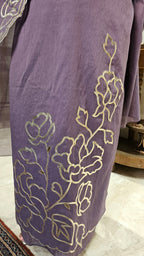 Wispy Silk Chanderi with leather Patch Work Embroidery