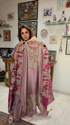 Beautiful Soft Shimmer Tissue Semi Stitched With Upara Silk Bottom With Soft tissue Shimmer Dupatta with Arri & Hand embroidery