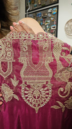 Beautiful Soft Shimmer Tissue Semi Stitched With Upara Silk Bottom With Soft tissue Shimmer Dupatta with Arri & Hand embroidery