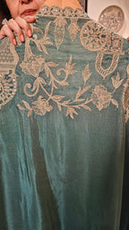 Beautiful Soft Shimmer Tissue Semi Stitched With Upara Silk Bottom With Soft tissue Shimmer Dupatta with Arri & Hand embroidery