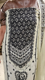 Soft & Comfortable Muslin Digital Print with Lace & Hand Embroidery with Pure Chiffon Dupatta