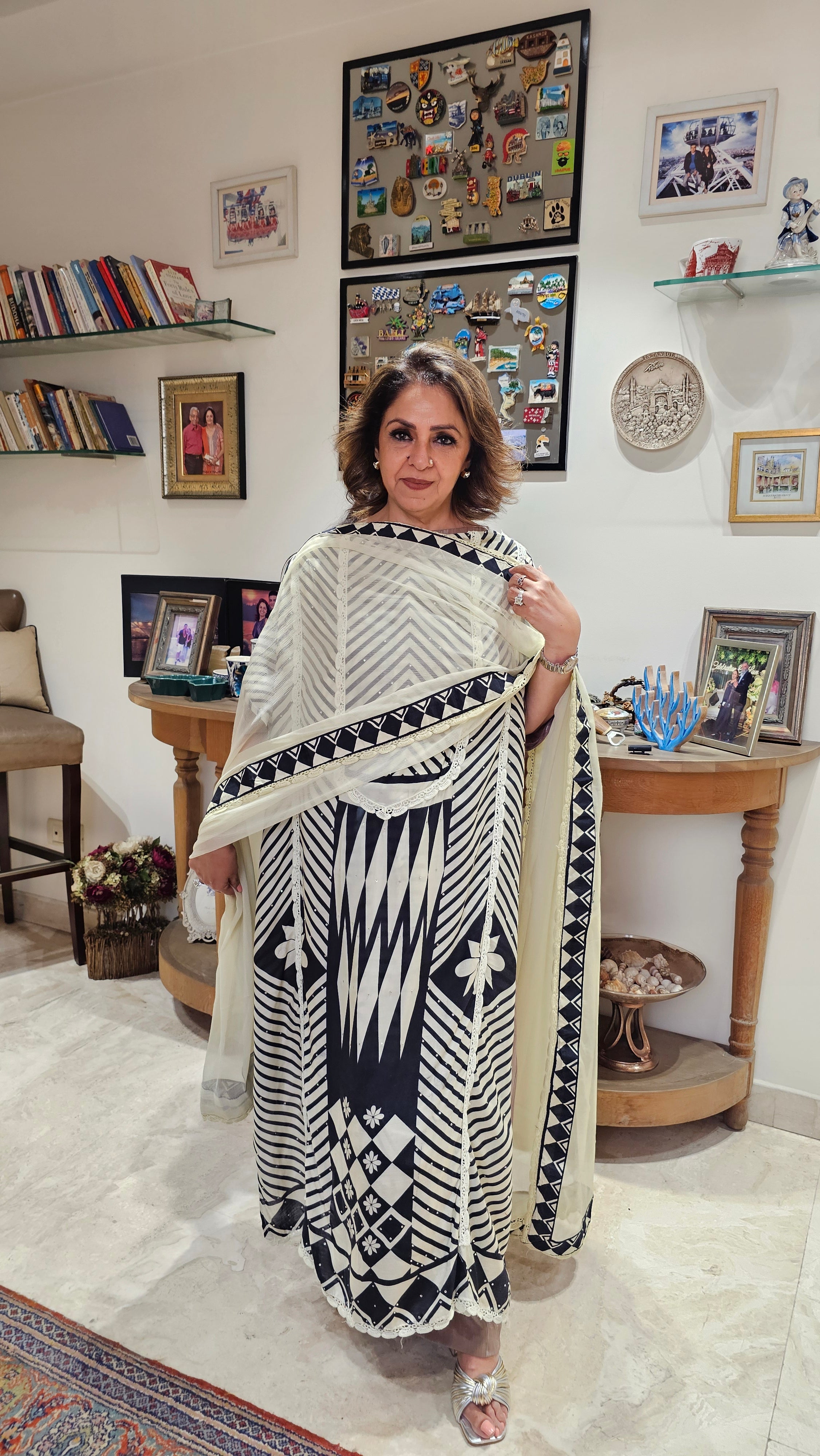Soft & Comfortable Muslin Digital Print with Lace & Hand Embroidery with Pure Chiffon Dupatta