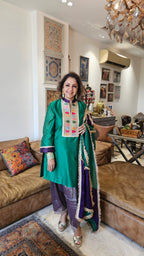 Stunning pure stripe tissue with silk chanderi dressed with gota kinari and multicolour borders combined with most stunning organza Dupatta