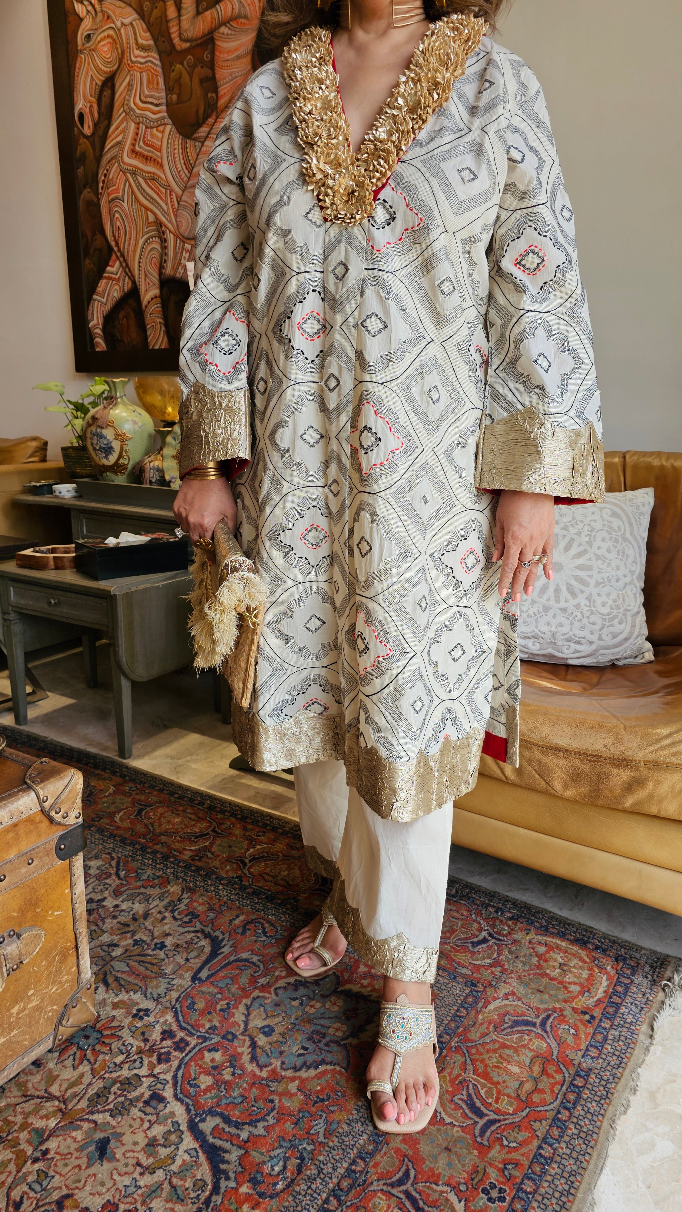 Beautiful Hand embroidered Pure Cotton Outfit