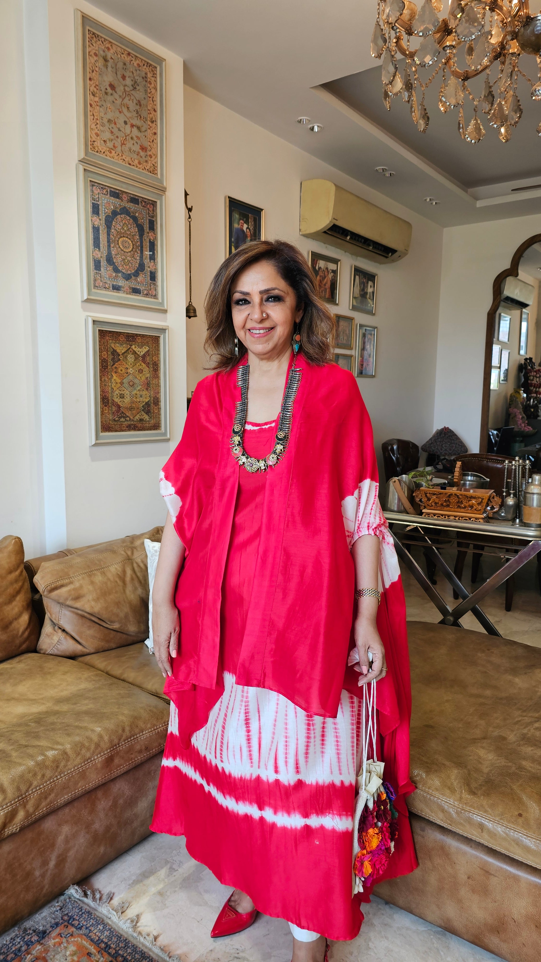 Stunning Digital Printed 3 Piece Set with Dola Silk Fabric
