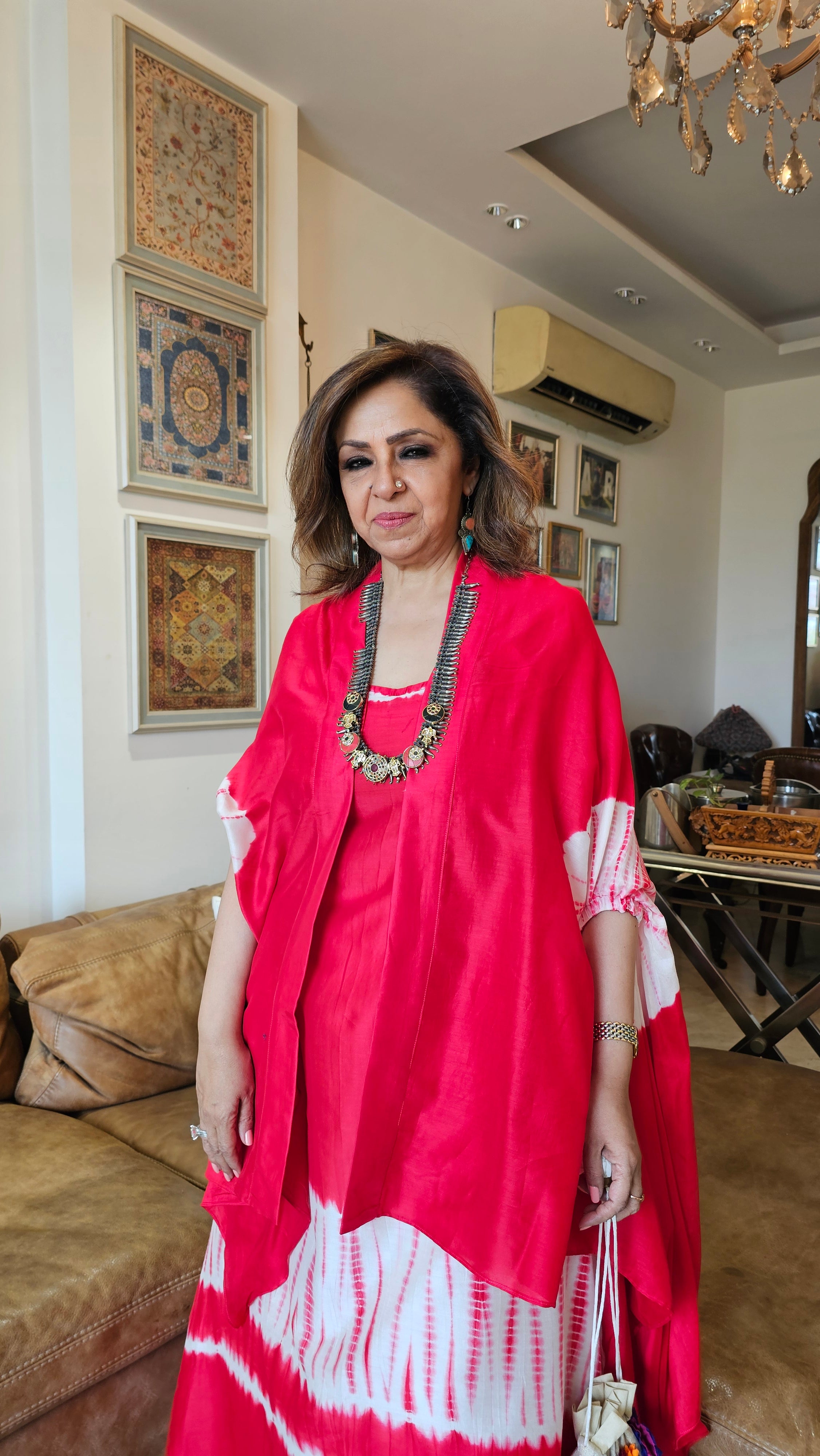 Stunning Digital Printed 3 Piece Set with Dola Silk Fabric