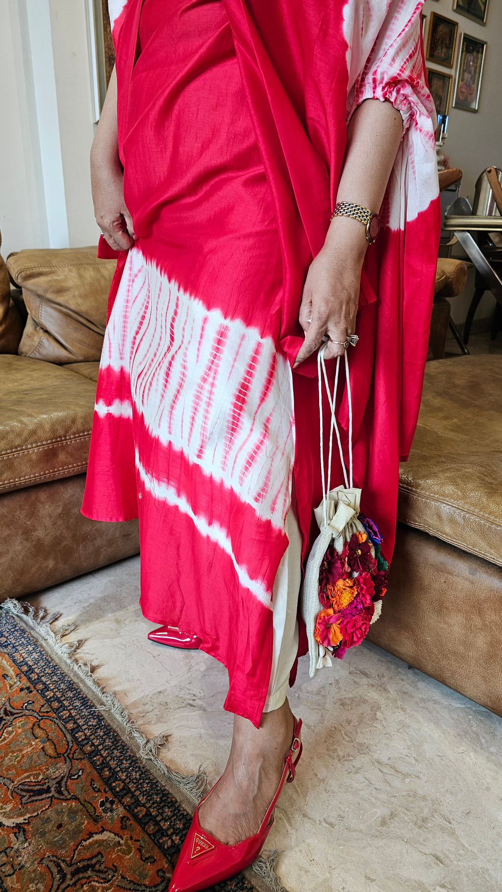 Stunning Digital Printed 3 Piece Set with Dola Silk Fabric