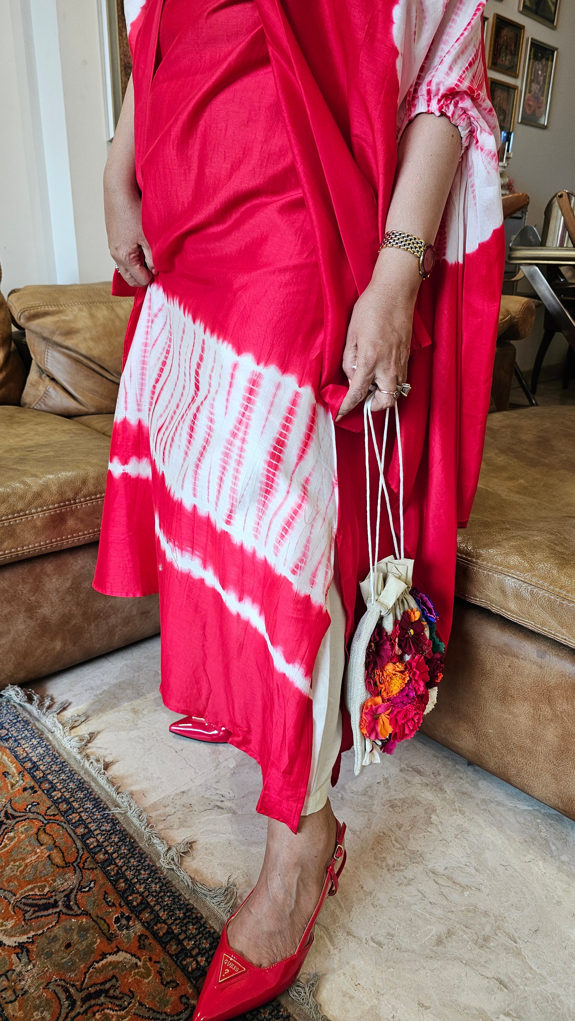 Stunning Digital Printed 3 Piece Set with Dola Silk Fabric