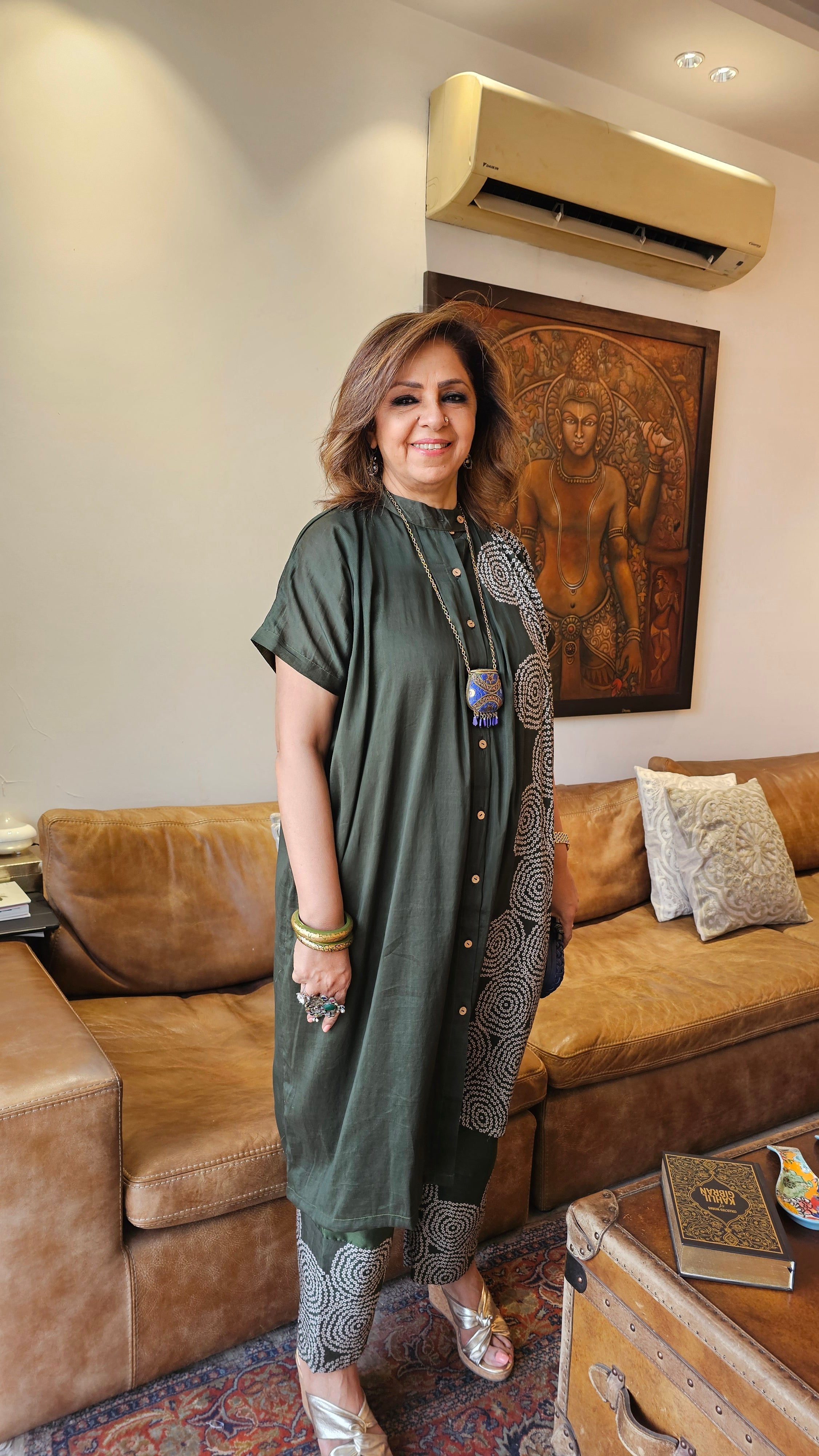 Beautiful Pure Cotton Chanderi Set with Digital Print