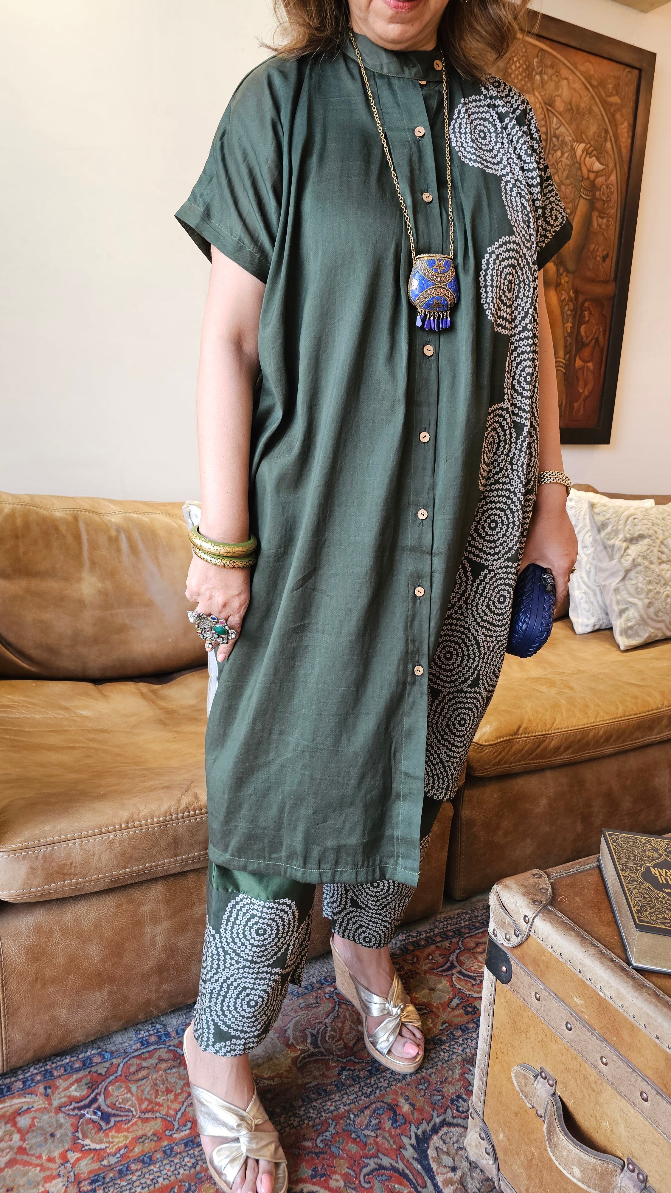 Beautiful Pure Cotton Chanderi Set with Digital Print